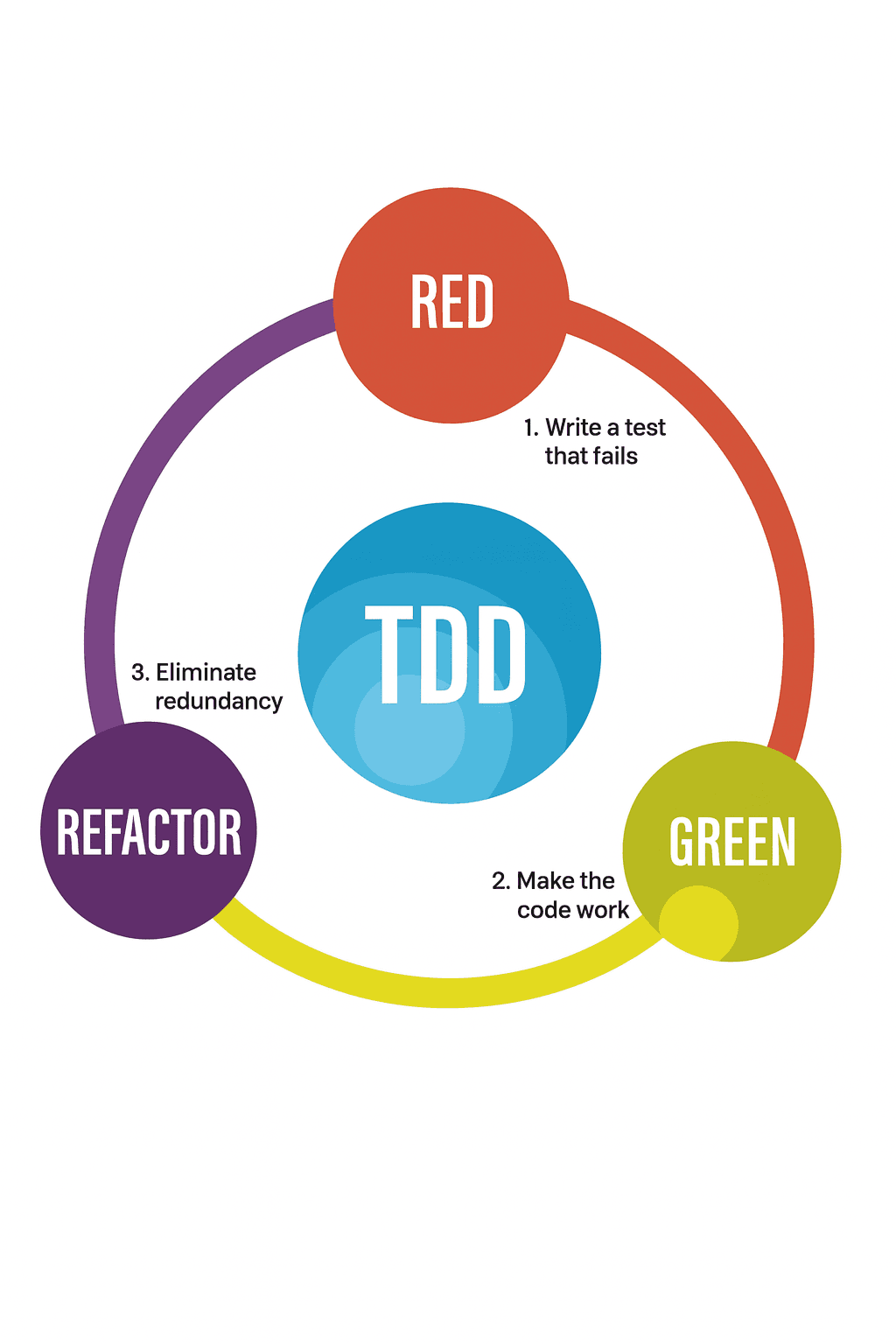 Ciclo do TDD: Red, Green, Refactor